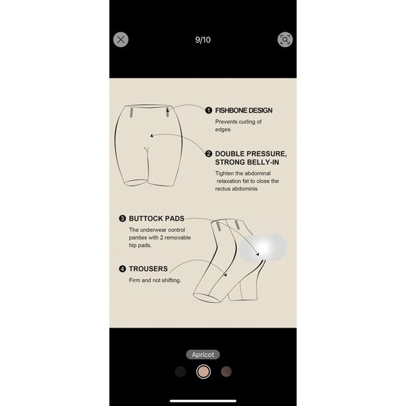 New Butt Lifting Shape Wear Removable Padding - Picture 10 of 11